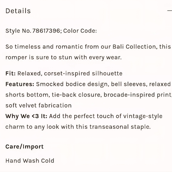 Free People Romper Bali Collection Bell Sleeve Velvet Mini Dress XS - Picture 8 of 15